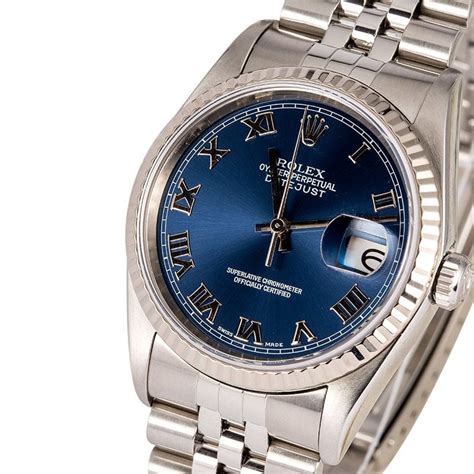 rolex datejust 16234 blue dial|rolex 16234 for sale.